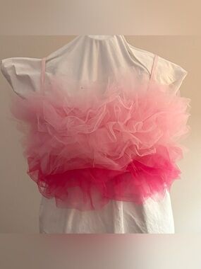 Sugar Thrillz  Ombré Tulle Ruffle Top Tank